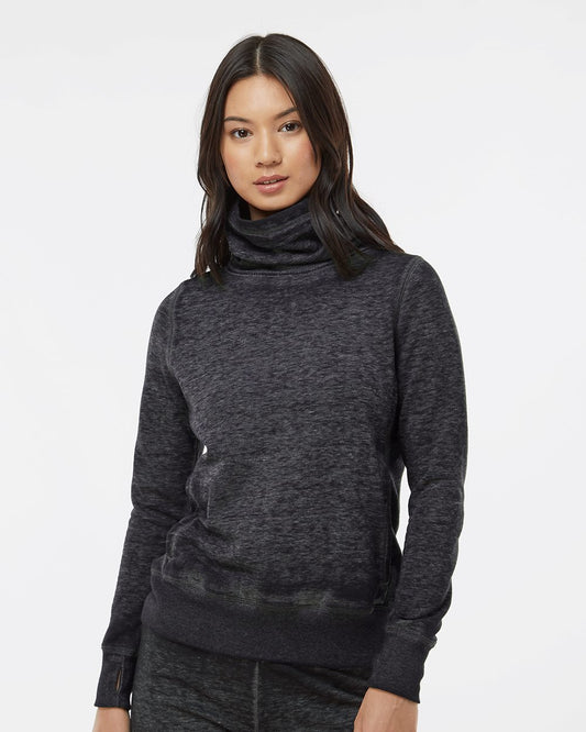 J. America Women’s Zen Fleece Cowl Neck Sweatshirt - 8930