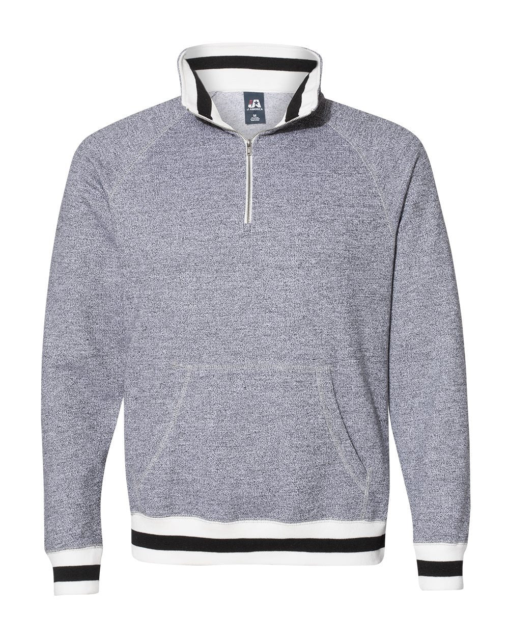 J. America Peppered Fleece Quarter-Zip Sweatshirt - 8703