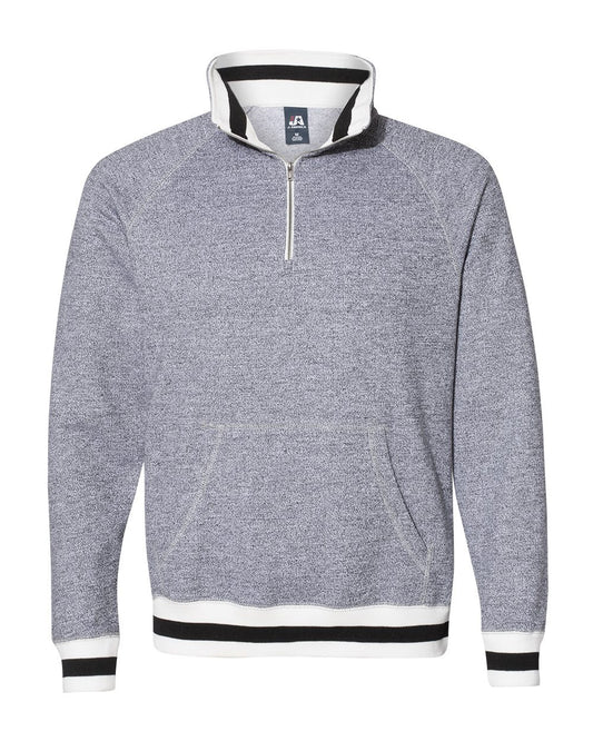 J. America Peppered Fleece Quarter-Zip Sweatshirt - 8703