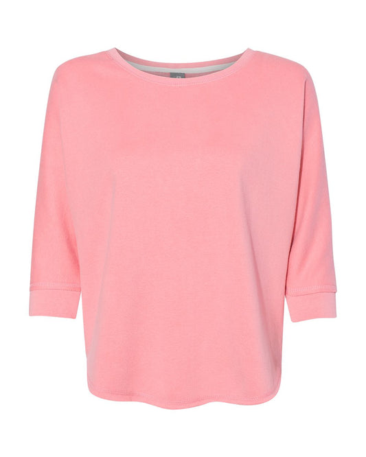 J. America Women's Lounge Fleece Dolman Crewneck Sweatshirt - 8685