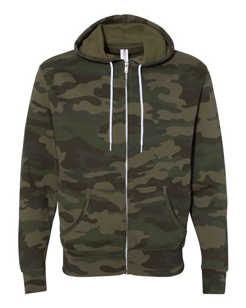 Unisex Lightweight Full-Zip Hooded Sweatshirt