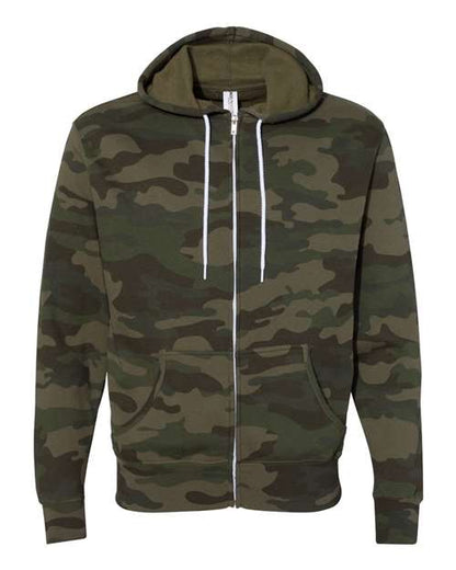 Unisex Lightweight Full-Zip Hooded Sweatshirt