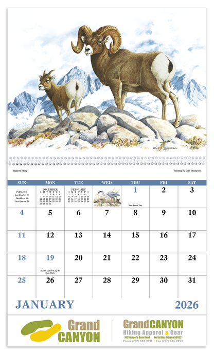 Good Value Wildlife Trek  Spiral Calendar-7003