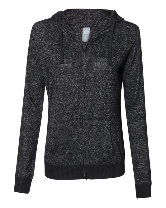 J. America Women’s Cozy Jersey Hooded Full-Zip - 8656
