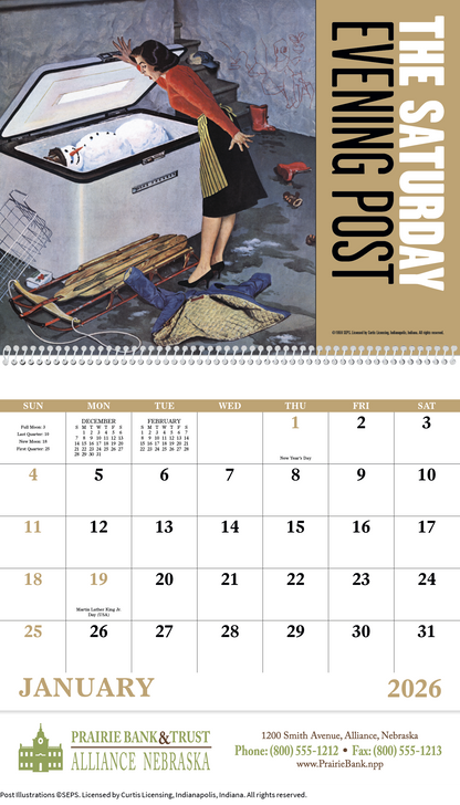 Good Value  The Saturday Evening Post  Spiral Calendar-7009