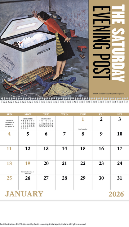 Good Value  The Saturday Evening Post  Spiral Calendar-7009