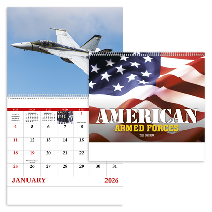Good Value American Armed Forces  Spiral Calendar-7012