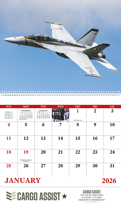 Good Value American Armed Forces  Spiral Calendar-7012