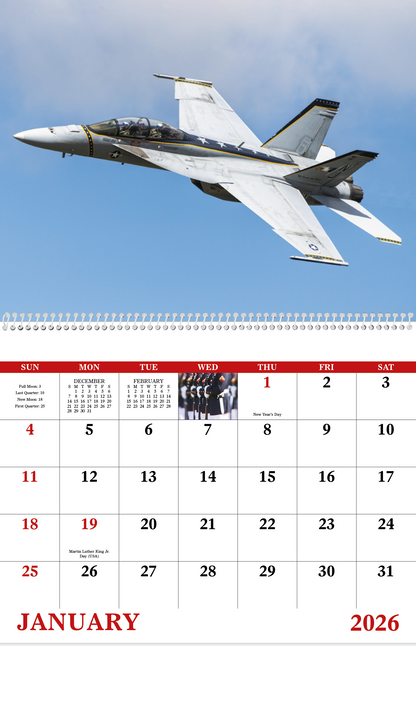 Good Value American Armed Forces  Spiral Calendar-7012