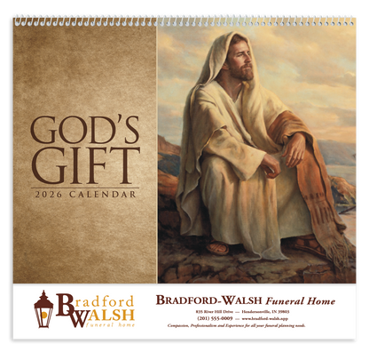Good Value Gods Gift w Funeral PrePlanning Sheet  Spiral Calendar-7019
