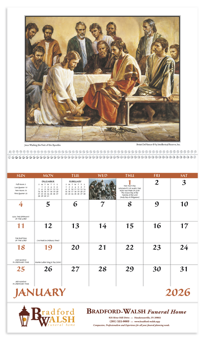 Good Value Gods Gift w Funeral PrePlanning Sheet  Spiral Calendar-7019