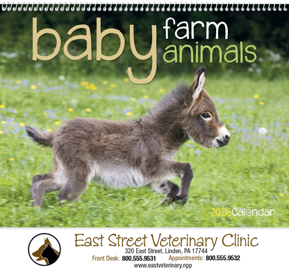 Good Value Baby Farm Animals  Spiral Calendar-7020