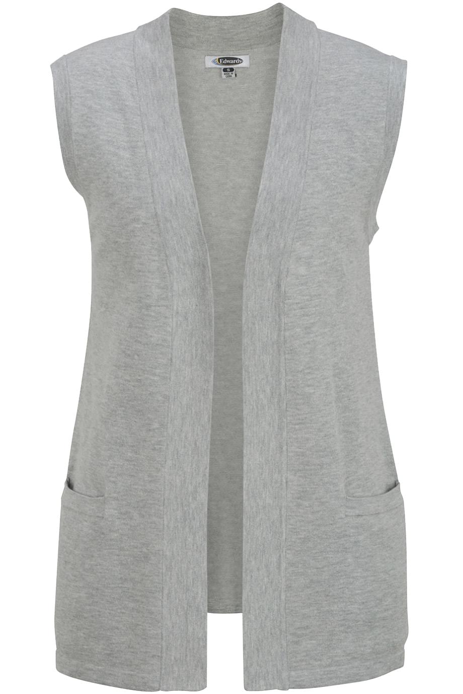 Ladies Open Cardigan Sweater Vest - 7026