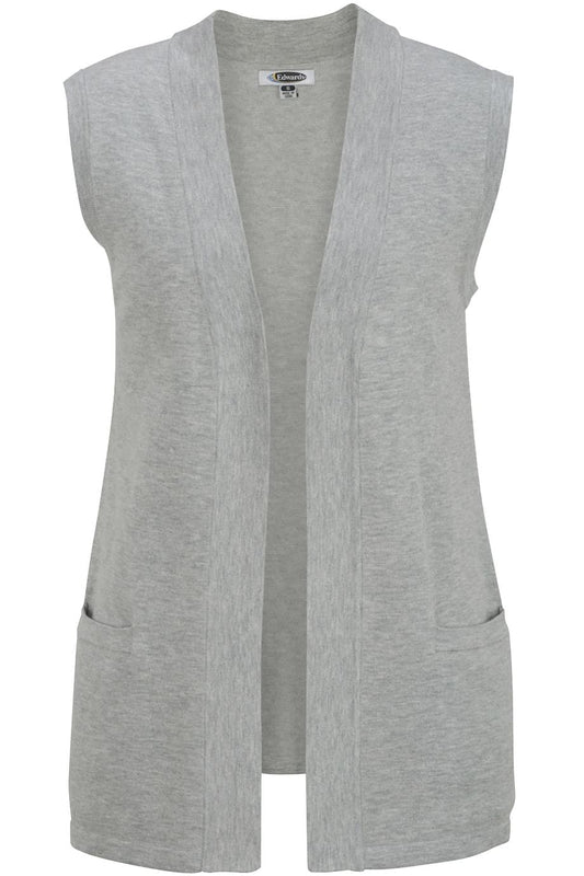 Ladies Open Cardigan Sweater Vest - 7026