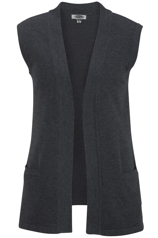 Ladies Open Cardigan Sweater Vest - 7026