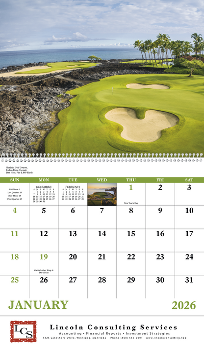 Good Value Fairways  Greens  Spiral Calendar-7029