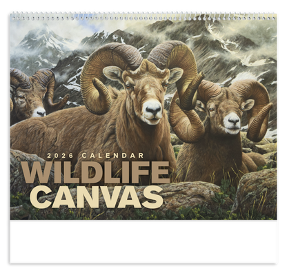 Good Value Wildlife Canvas  Spiral Calendar-7038