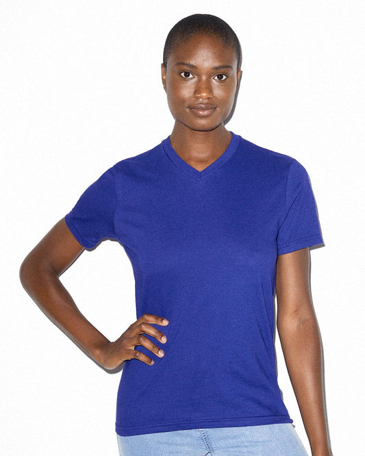 American Apparel Women's Fine Jersey Classic V-Neck Tee - 2356W