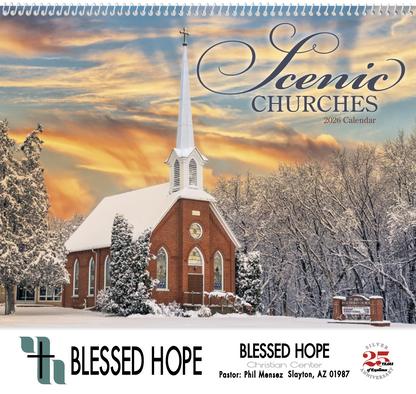 Good Value Scenic Churches  Spiral Calendar-7045