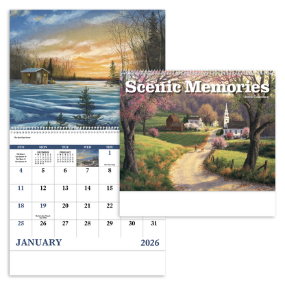 Good Value Scenic Memories  Spiral Calendar-7046