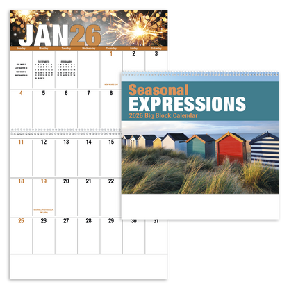 Good Value Seasonal Expressions Big Block Calendar-7050