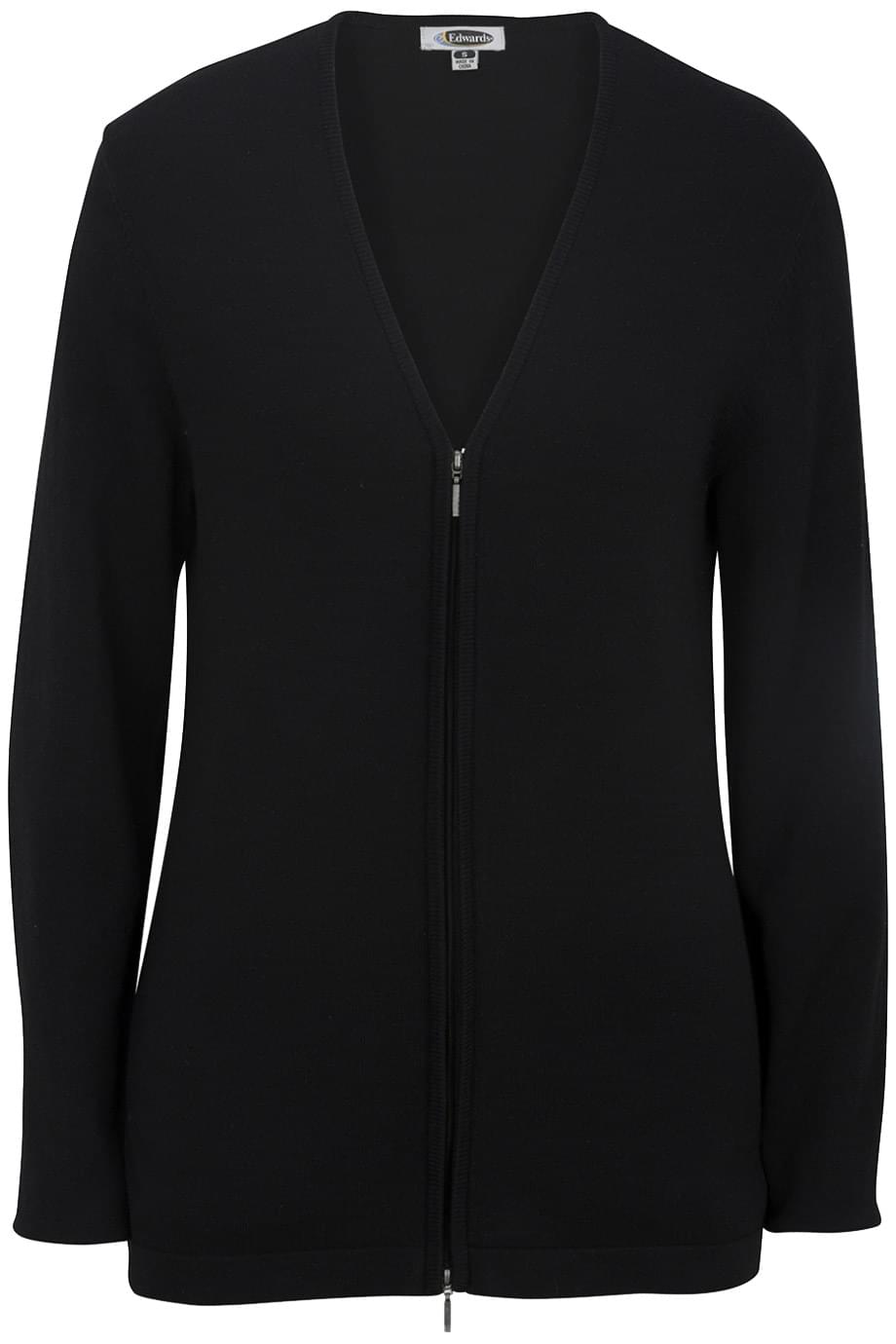 Ladies Full Zip V-Neck Cardigan Sweater - 7062