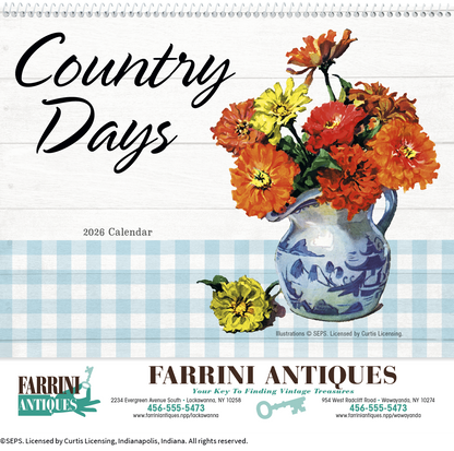 Good Value Country Days  Spiral Calendar-7066