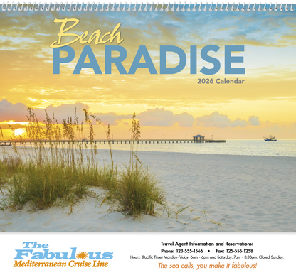 Good Value Beach Paradise  Spiral Calendar-7068