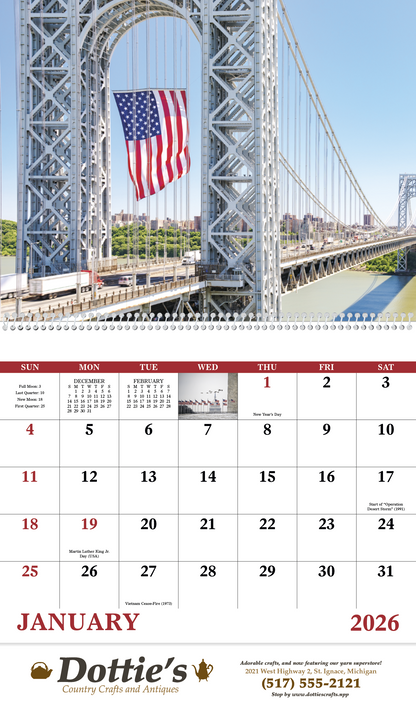 Good Value Celebrate America  Spiral Calendar-7069