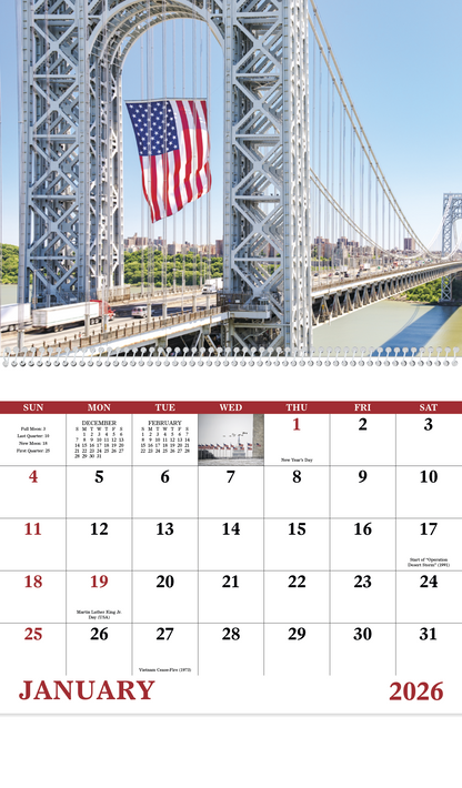 Good Value Celebrate America  Spiral Calendar-7069