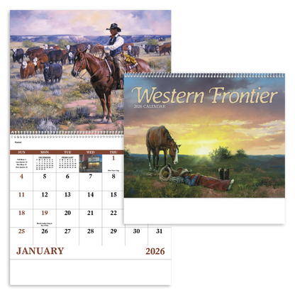 Good Value Western Frontier  Spiral Calendar-7071