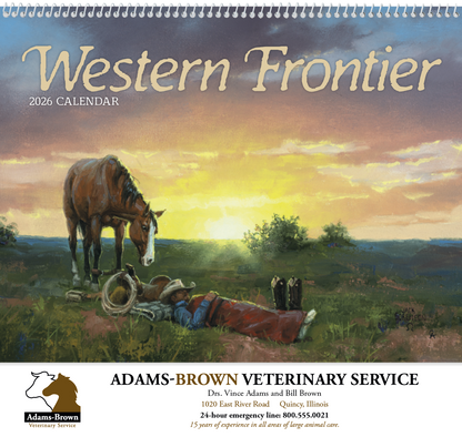 Good Value Western Frontier  Spiral Calendar-7071