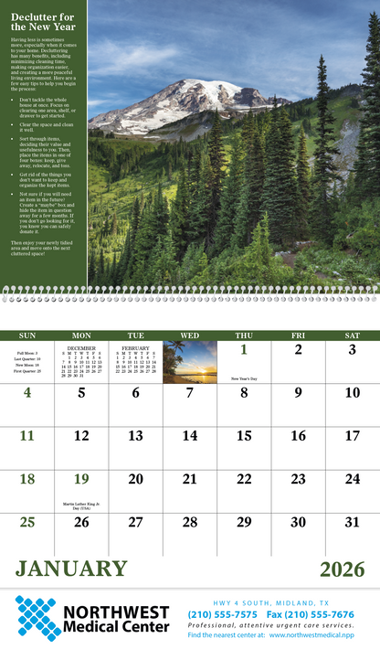 Good Value Healthy Living  Spiral Calendar-7073