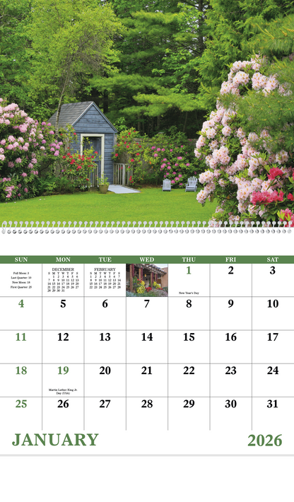 Good Value Garden Walk  Spiral Calendar-7077