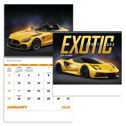 Good Value Exotic Sports Cars  Spiral Calendar-7081