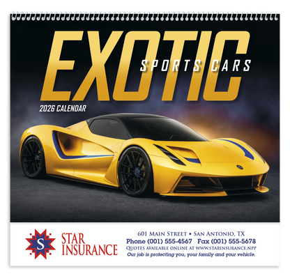 Good Value Exotic Sports Cars  Spiral Calendar-7081