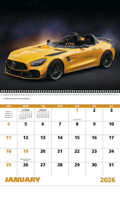 Good Value Exotic Sports Cars  Spiral Calendar-7081