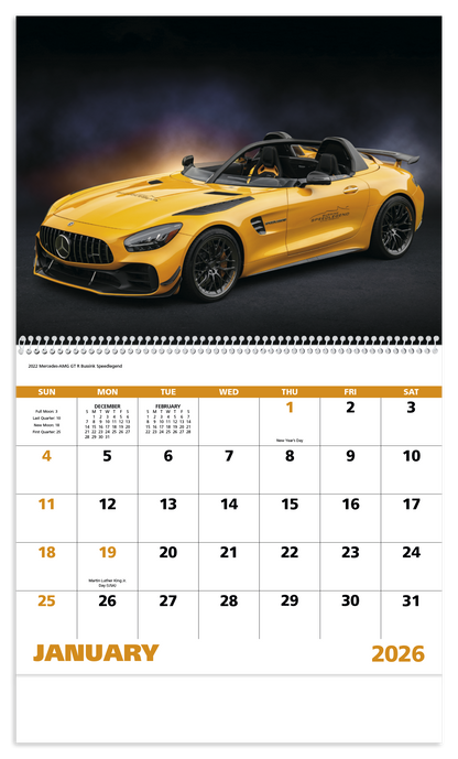 Good Value Exotic Sports Cars  Spiral Calendar-7081