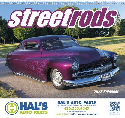 Good Value Street Rods  Spiral Calendar-7083