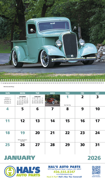 Good Value Street Rods  Spiral Calendar-7083