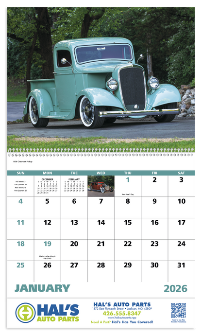 Good Value Street Rods  Spiral Calendar-7083