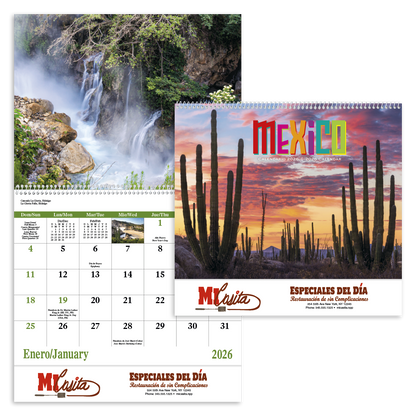 Good Value Mexico  Spiral Calendar-7087