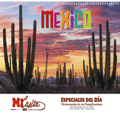 Good Value Mexico  Spiral Calendar-7087