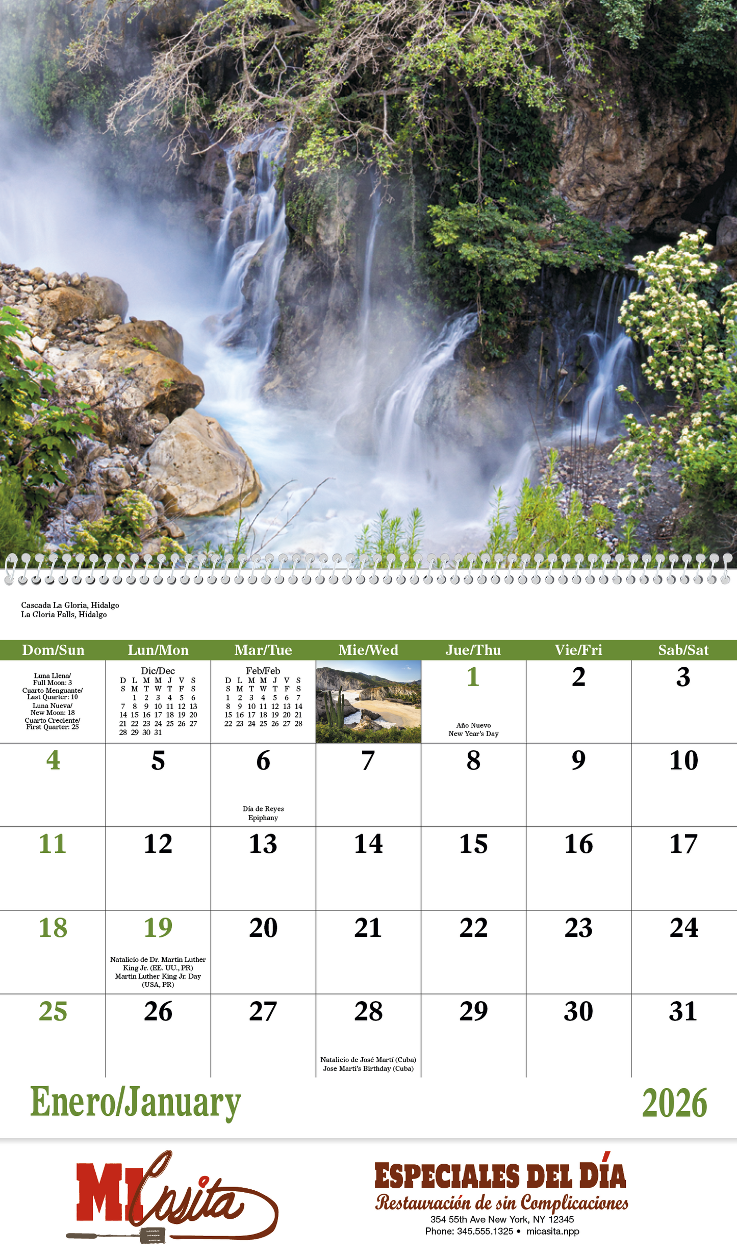 Good Value Mexico  Spiral Calendar-7087