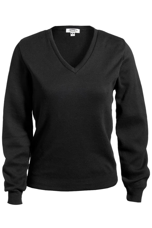 Ladies V-Neck Cotton Sweater - 7090