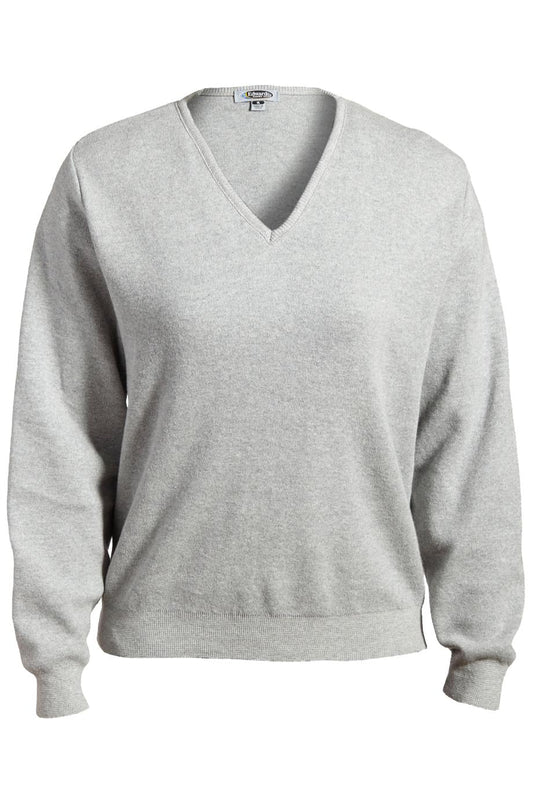 Ladies V-Neck Cotton Sweater - 7090