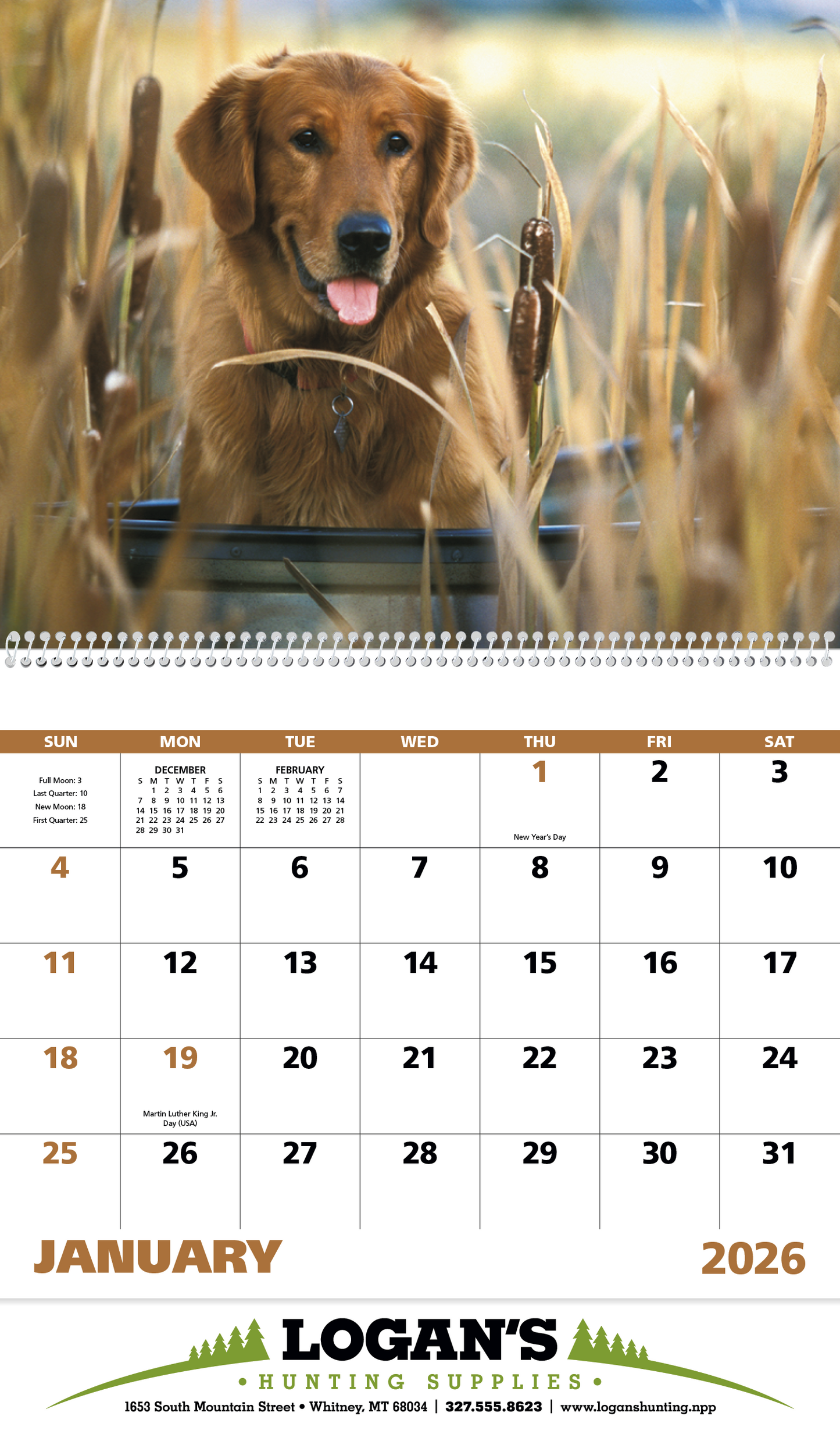 Good Value Sporting Dogs  Spiral Calendar-7090