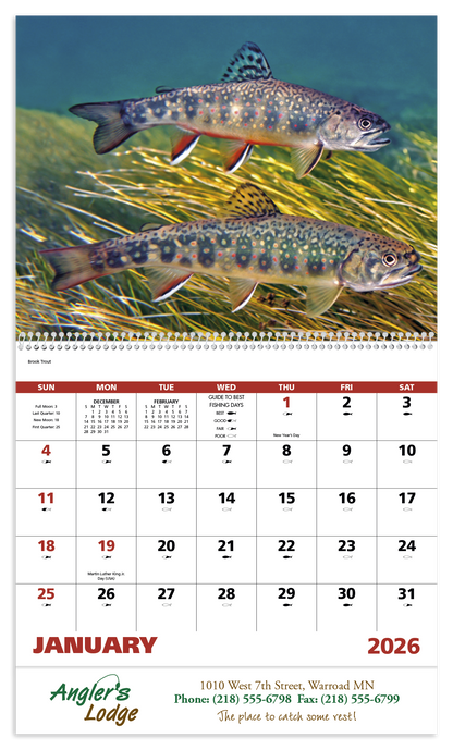 Good Value Fishing  Spiral Calendar-7099