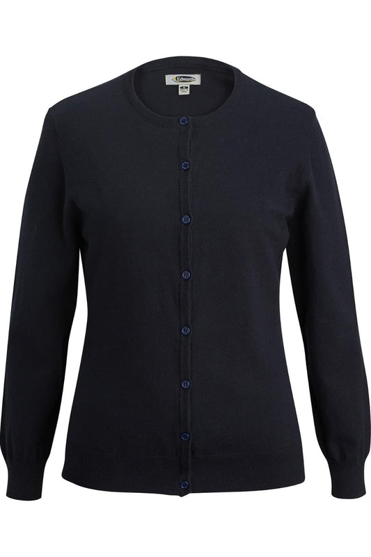 Tri Blend Ladies Jewel Neck Cardigan - 7140