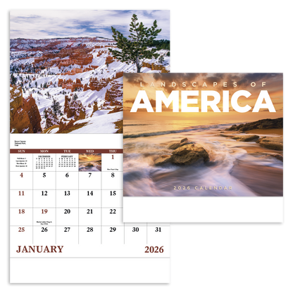 Good Value Landscapes of America  Stapled Calendar-7201